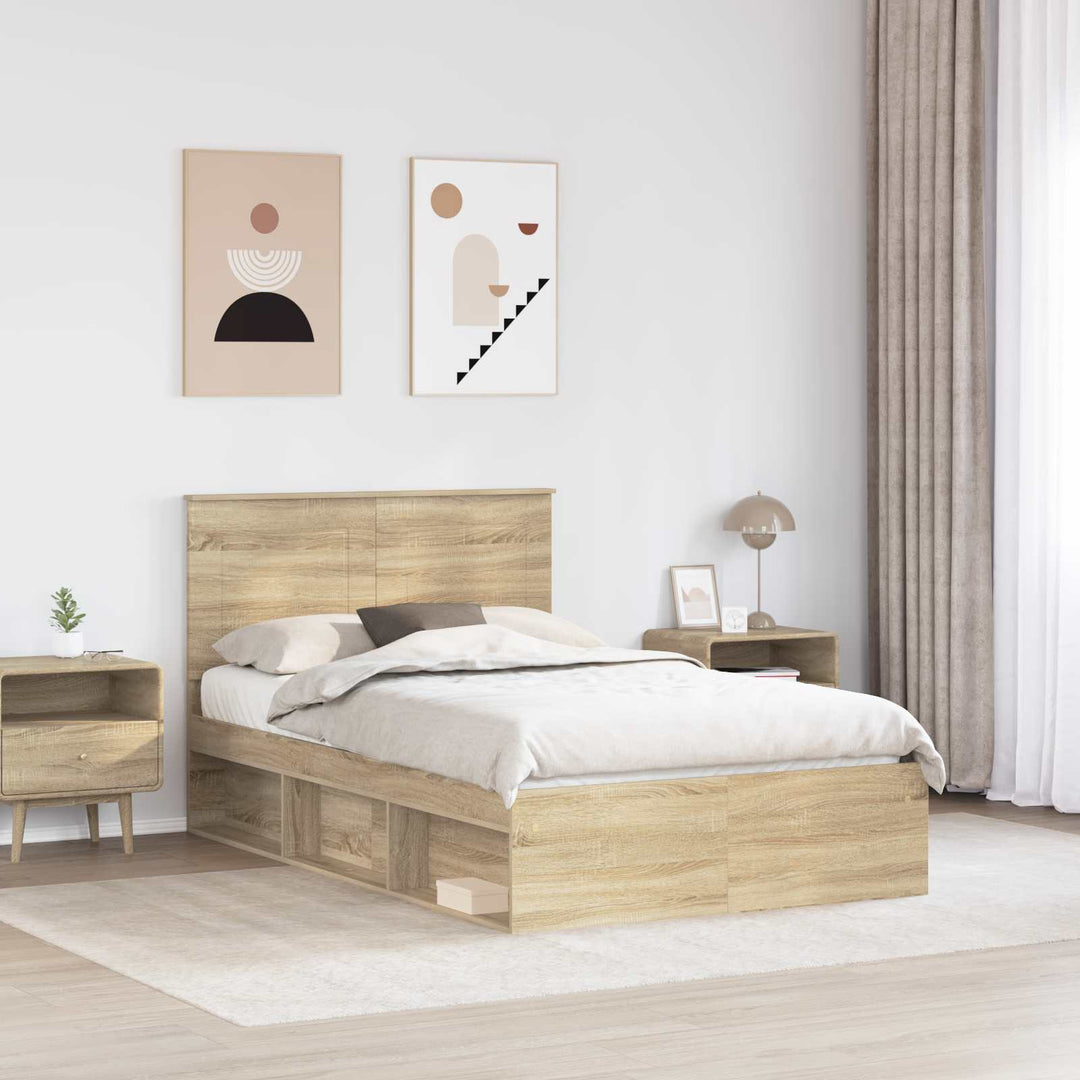 Sengestel med hovedgærde Sonoma 120 x 200 cm Massiv fyrretræ