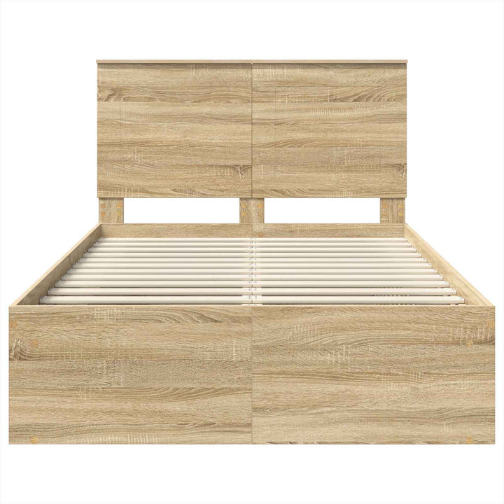 Sengestel med hovedgærde Sonoma 120 x 200 cm Massiv fyrretræ