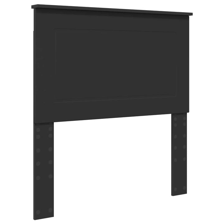Sengestel med hovedgærde Sort 100 x 200 cm Massiv fyrretræ