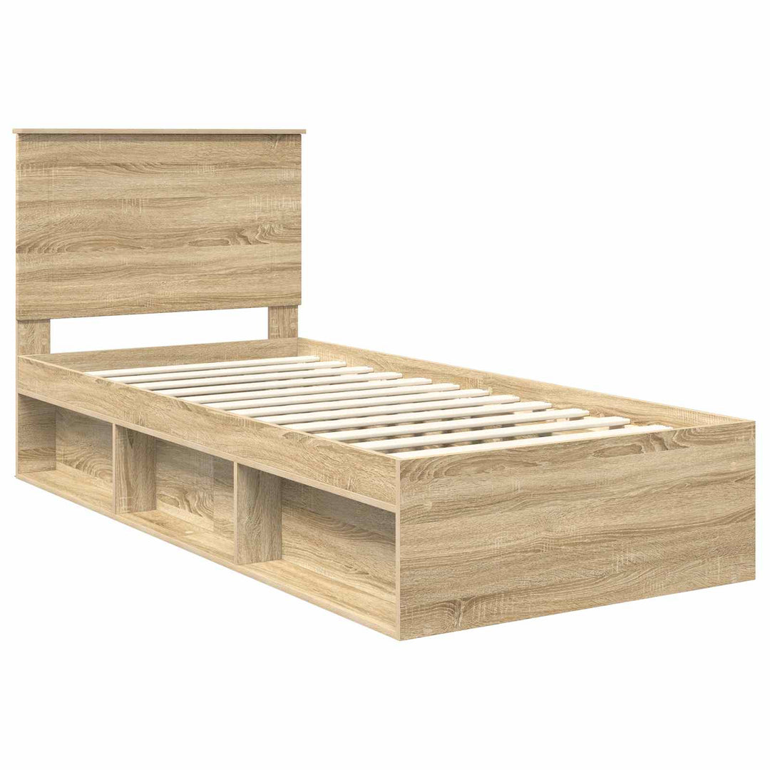 Sengestel med hovedgærde Sonoma 100 x 200 cm Massiv fyrretræ
