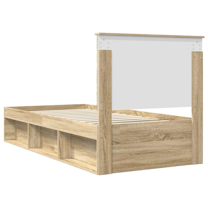 Sengestel med hovedgærde Sonoma 100 x 200 cm Massiv fyrretræ