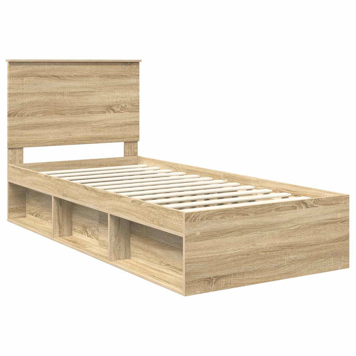 Sengestel med hovedgærde Sonoma 90 x 190 cm Massiv fyrretræ