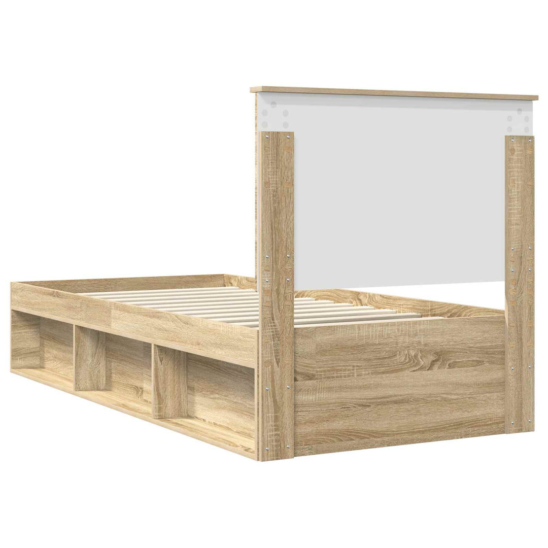 Sengestel med hovedgærde Sonoma 90 x 190 cm Massiv fyrretræ