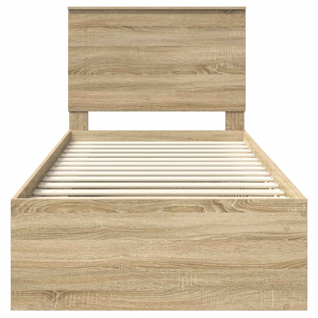 Sengestel med hovedgærde Sonoma 90 x 190 cm Massiv fyrretræ