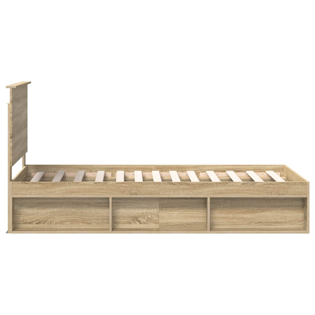 Sengestel med hovedgærde Sonoma 90 x 190 cm Massiv fyrretræ
