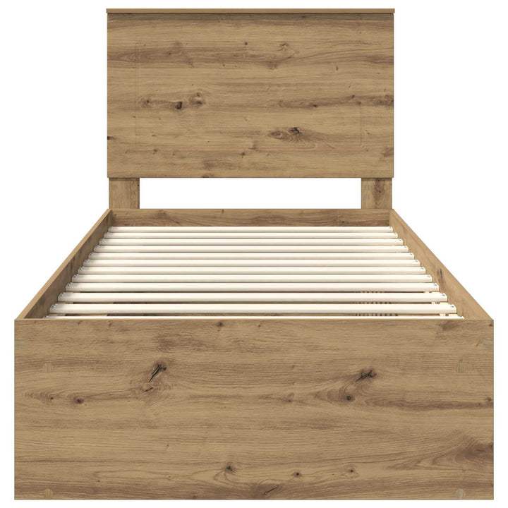 Sengestel med hovedgærde Artisan eg 90 x 200 cm Massiv fyrretræ