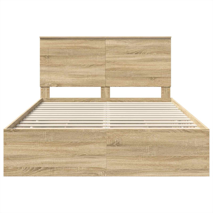 Sengestel med skuffe Sonoma eg 150 x 200 cm Ingeniørtræ