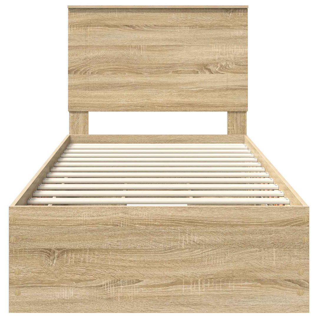 Sengestel med skuffe Sonoma eg 100 x 200 cm Ingeniørtræ