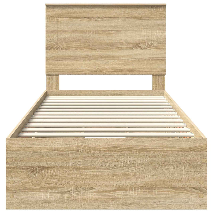Sengestel med skuffe Sonoma eg 100 x 200 cm Ingeniørtræ