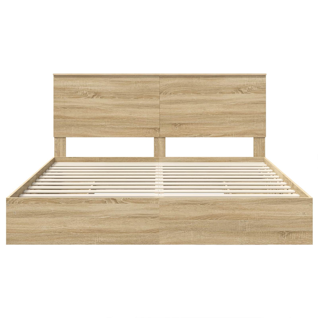 Opbevaringsseng Sonoma eg 180 x 200 cm Konstrueret træ
