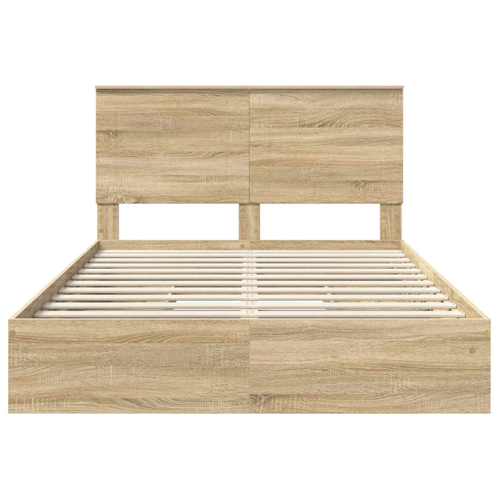 Opbevaringsseng Sonoma eg 140 x 190 cm Konstrueret træ