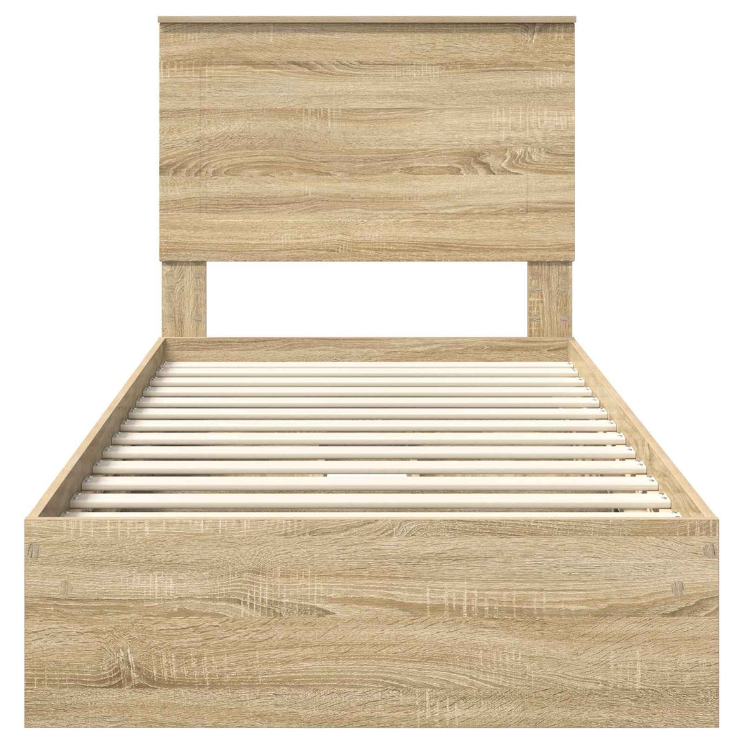 Opbevaringsseng Sonoma eg 90 x 200 cm Konstrueret træ