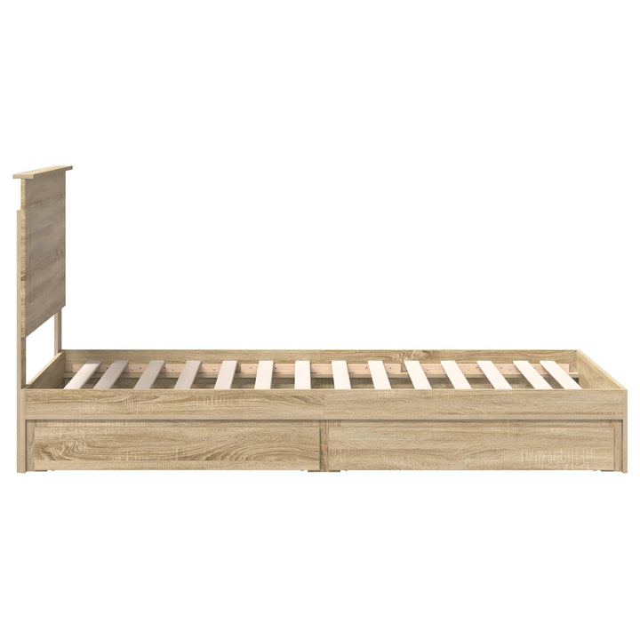 Opbevaringsseng Sonoma eg 90 x 200 cm Konstrueret træ