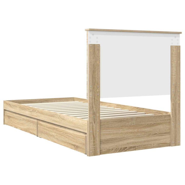 Opbevaringsseng Sonoma eg 75 x 190 cm Konstrueret træ