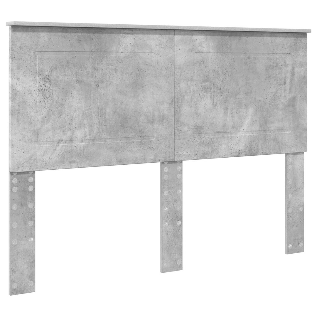 Sengestel med hovedgærde Beton Grå 140 x 190 cm Konstrueret træ