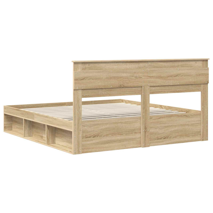 Sengestel med hovedgærde Sonoma 200 x 200 cm Massiv fyrretræ