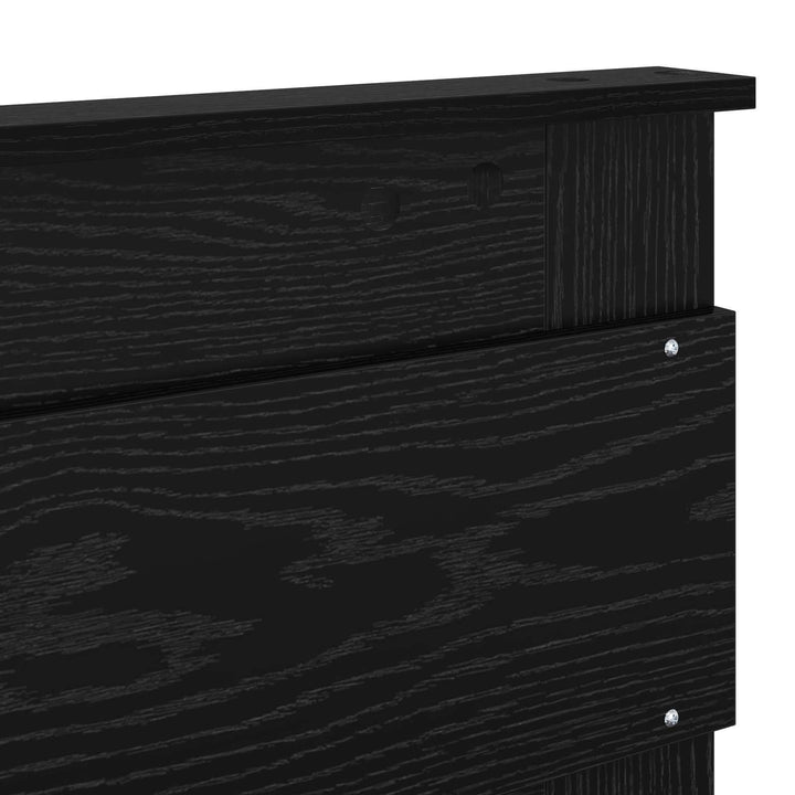 Sengestel med madras Sort 180 x 200 cm Massiv fyrretræ