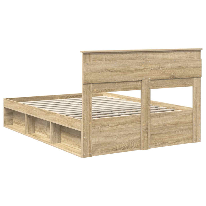 Sengestel med hovedgærde Sonoma eg 150 x 200 cm Massiv fyrretræ