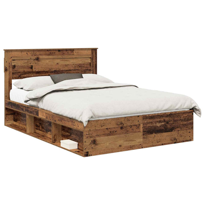 Sengestel Gammelt træ 140 x 190 cm Massiv fyrretræ