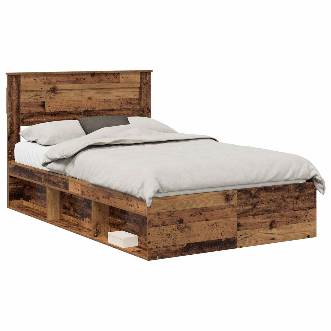 Sengestel Gammelt træ 135 x 190 cm Massiv fyrretræ