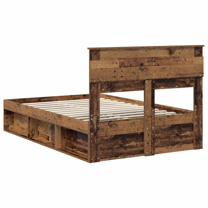 Sengestel Gammelt træ 135 x 190 cm Massiv fyrretræ