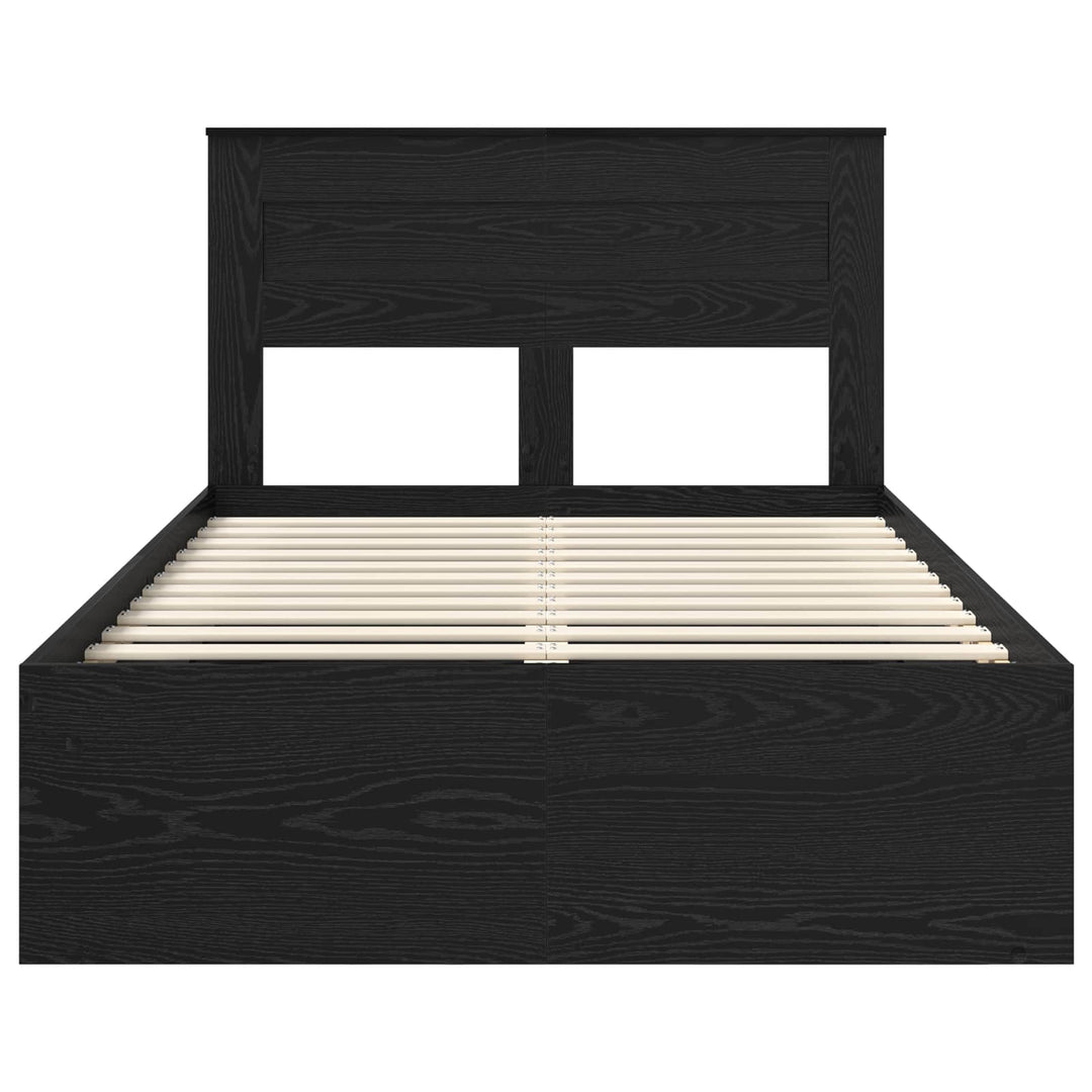 Sengestel Ensfarvet Sort 120 x 190 cm Massiv fyrretræ