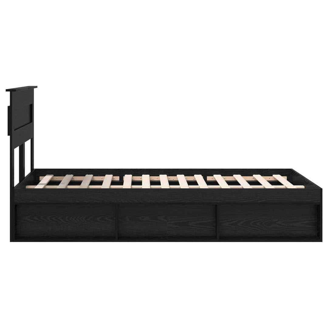Sengestel Ensfarvet Sort 120 x 190 cm Massiv fyrretræ