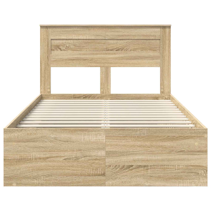 Sengestel med hovedgærde Sonoma 120 x 200 cm Massiv fyrretræ