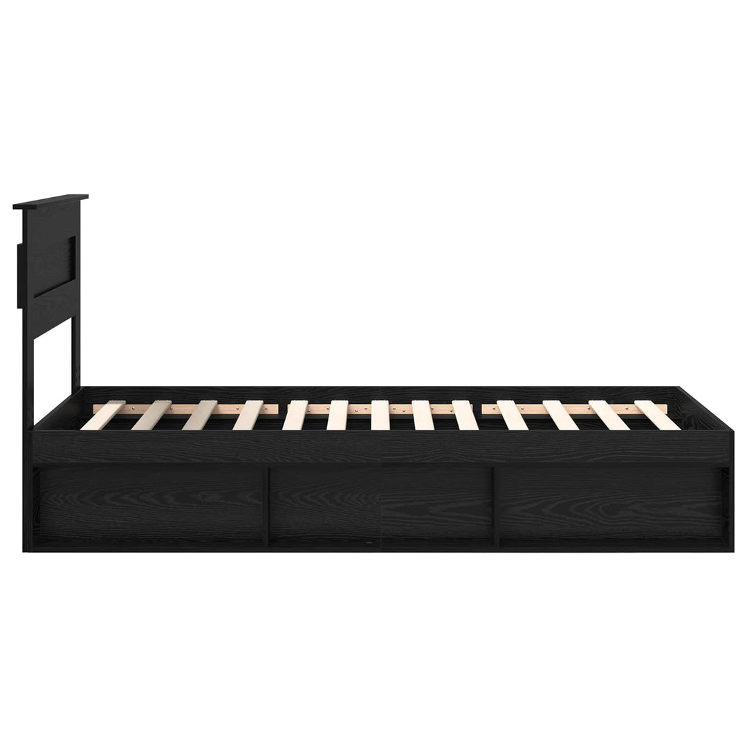 Sengestel Ensfarvet Sort 100 x 200 cm Massiv fyrretræ