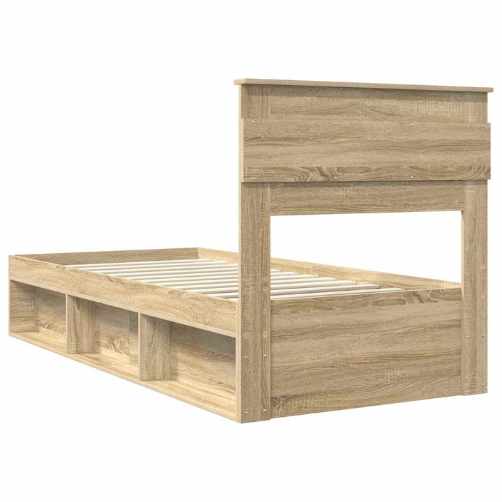 Sengestel med hovedgærde Sonoma 100 x 200 cm Massiv fyrretræ