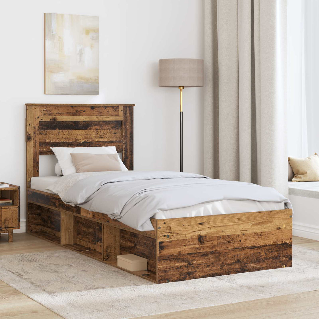 Sengestel Gammelt træ 75 x 190 cm Massiv fyrretræ