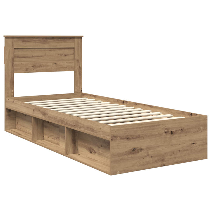 Sengestel med hovedgærde Artisan eg 75 x 190 cm Massiv fyrretræ