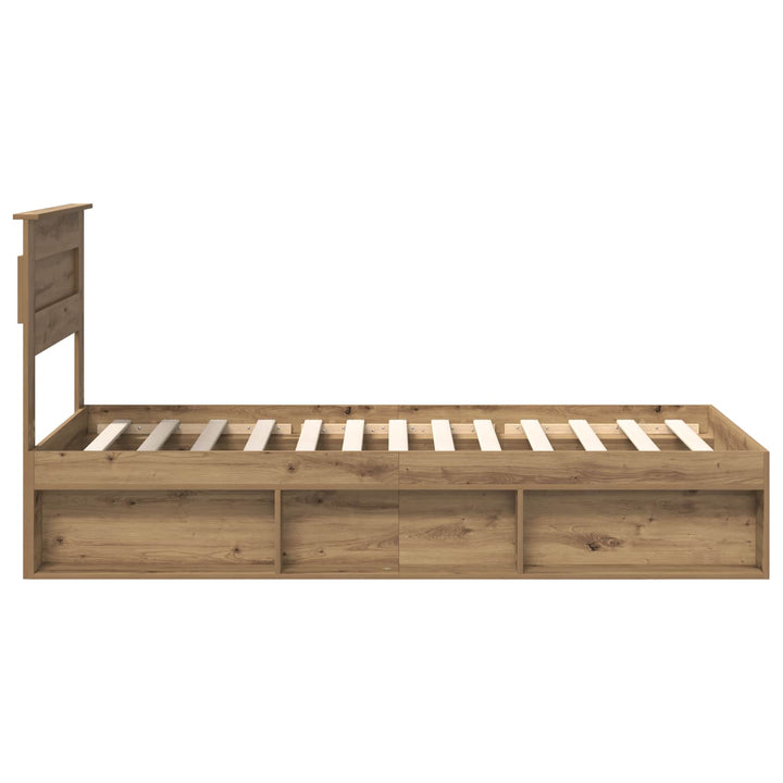 Sengestel med hovedgærde Artisan eg 75 x 190 cm Massiv fyrretræ