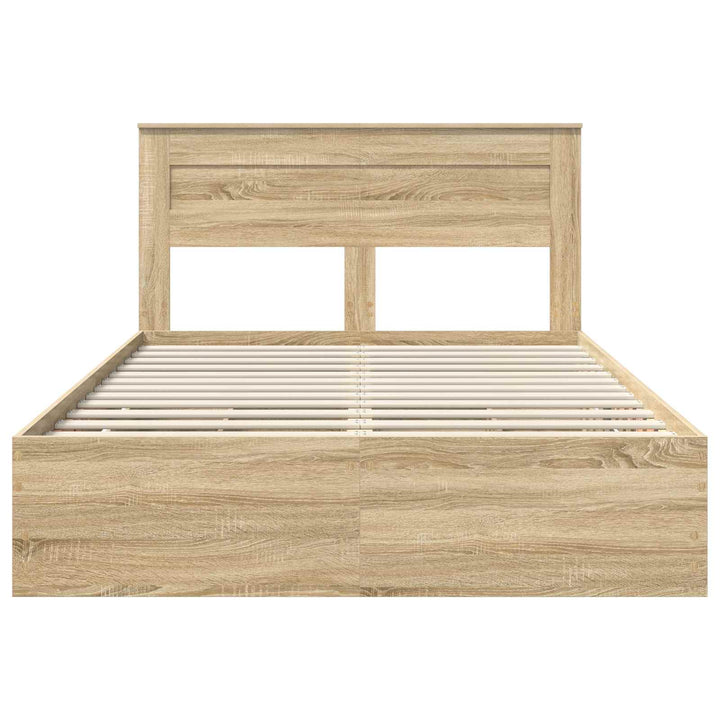 Sengestel med skuffe Sonoma eg 150 x 200 cm Ingeniørtræ