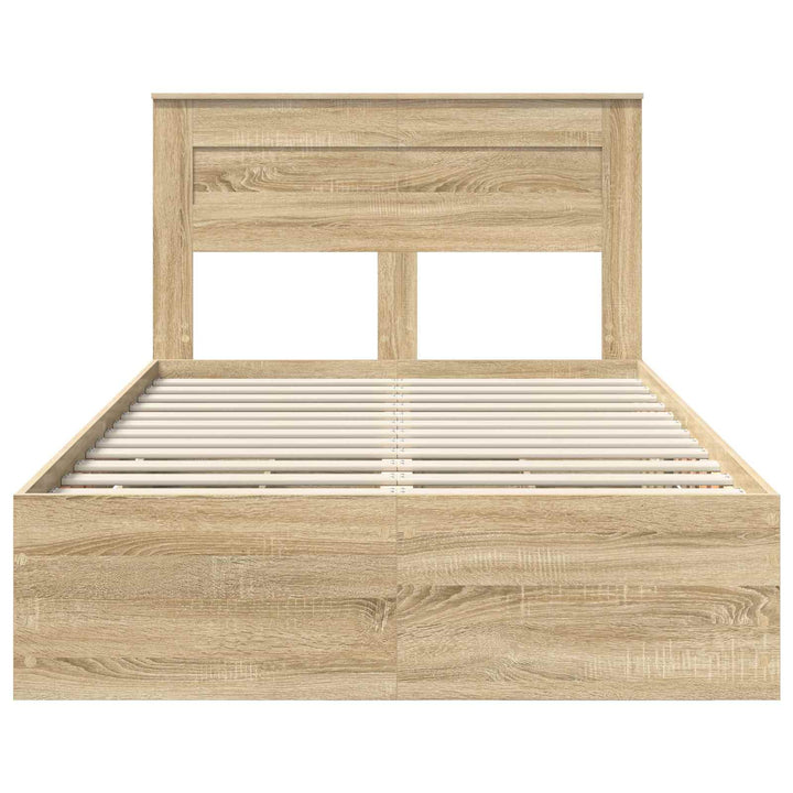 Sengestel med skuffe Sonoma eg 120 x 190 cm Ingeniørtræ