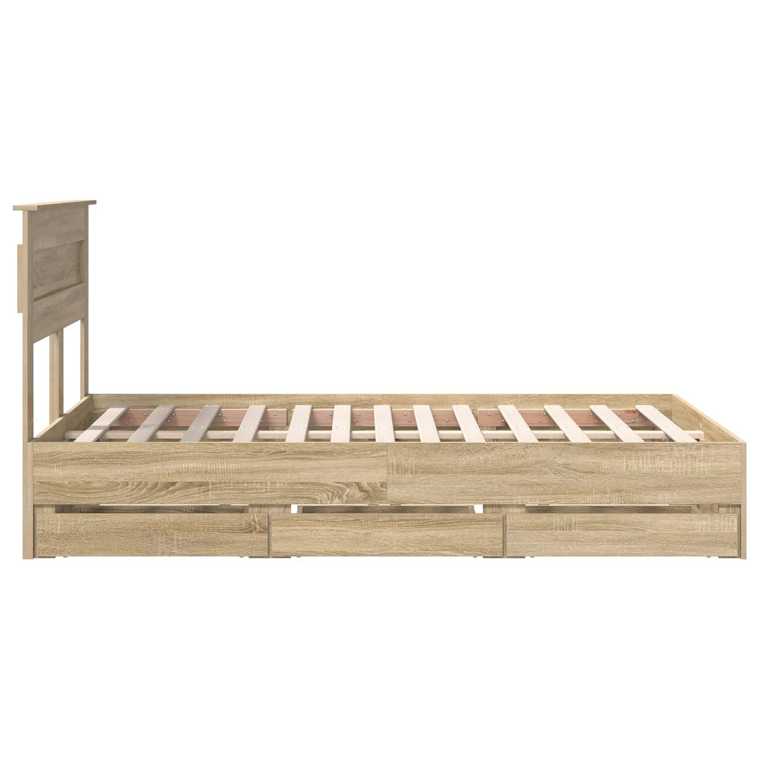 Sengestel med skuffe Sonoma eg 120 x 190 cm Ingeniørtræ