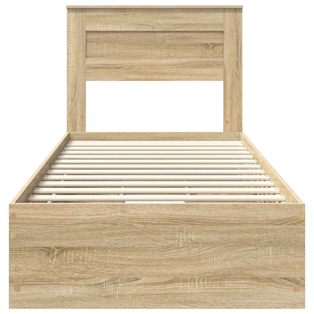 Sengestel med skuffe Sonoma eg 75 x 190 cm Ingeniørtræ