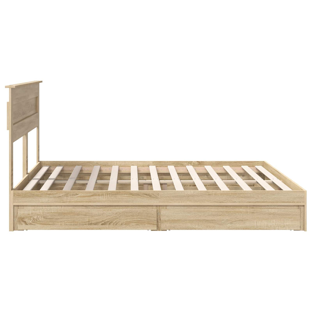 Opbevaringsseng Sonoma eg 180 x 200 cm Konstrueret træ