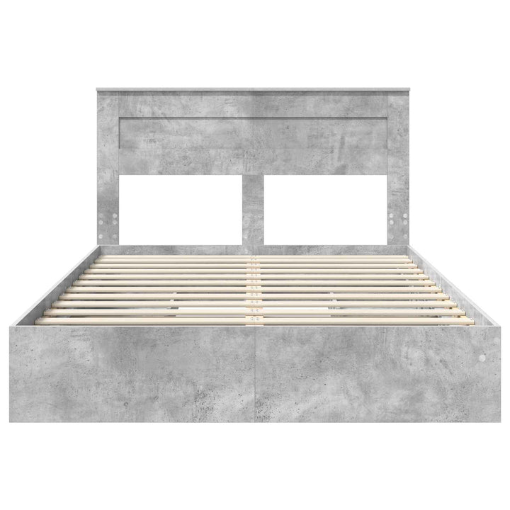 Opbevaringsseng Beton Grå 150 x 200 cm Konstrueret træ