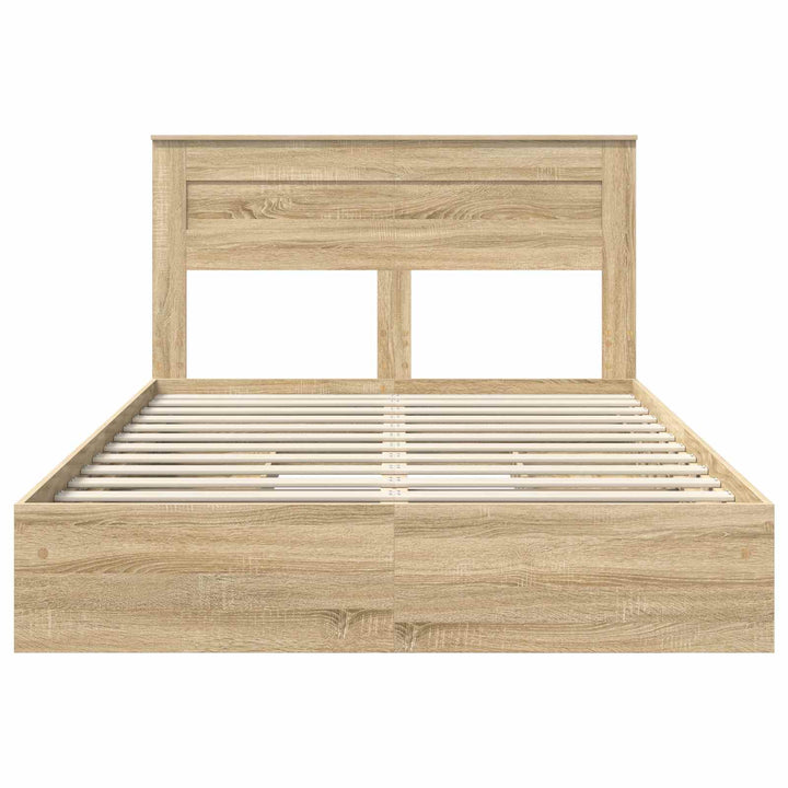 Opbevaringsseng Sonoma eg 140 x 190 cm Konstrueret træ