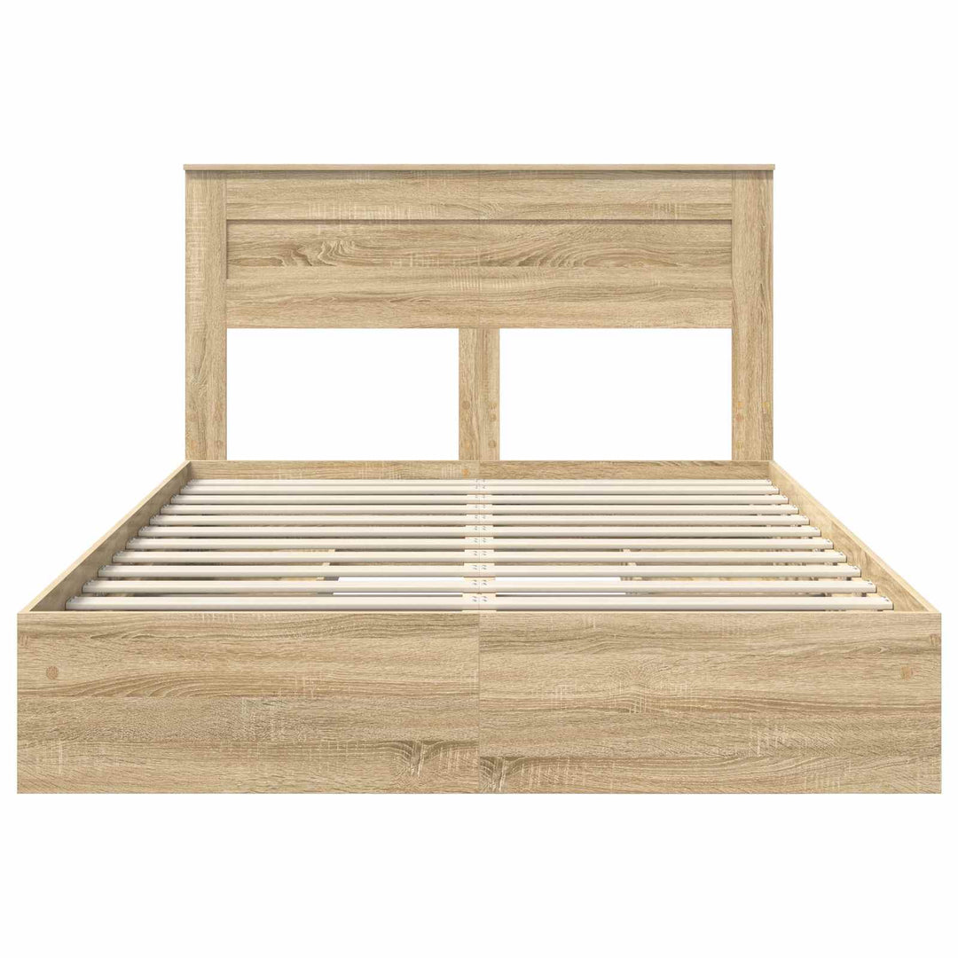 Opbevaringsseng Sonoma eg 140 x 200 cm Konstrueret træ