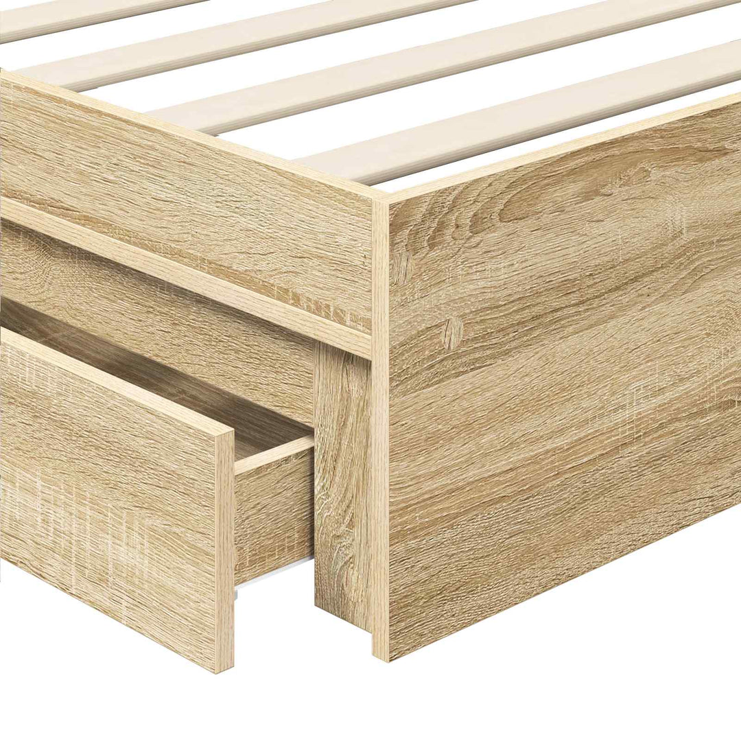 Opbevaringsseng Sonoma eg 75 x 190 cm Konstrueret træ