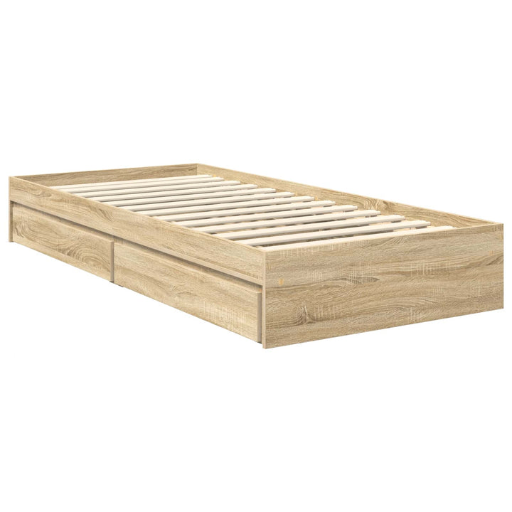 Opbevaringsseng Sonoma eg 75 x 190 cm Konstrueret træ