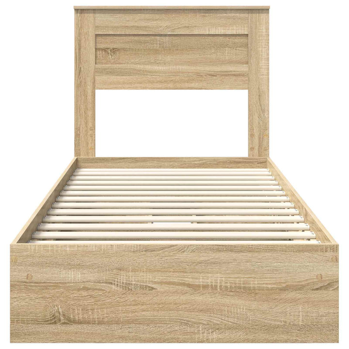 Opbevaringsseng Sonoma eg 75 x 190 cm Konstrueret træ