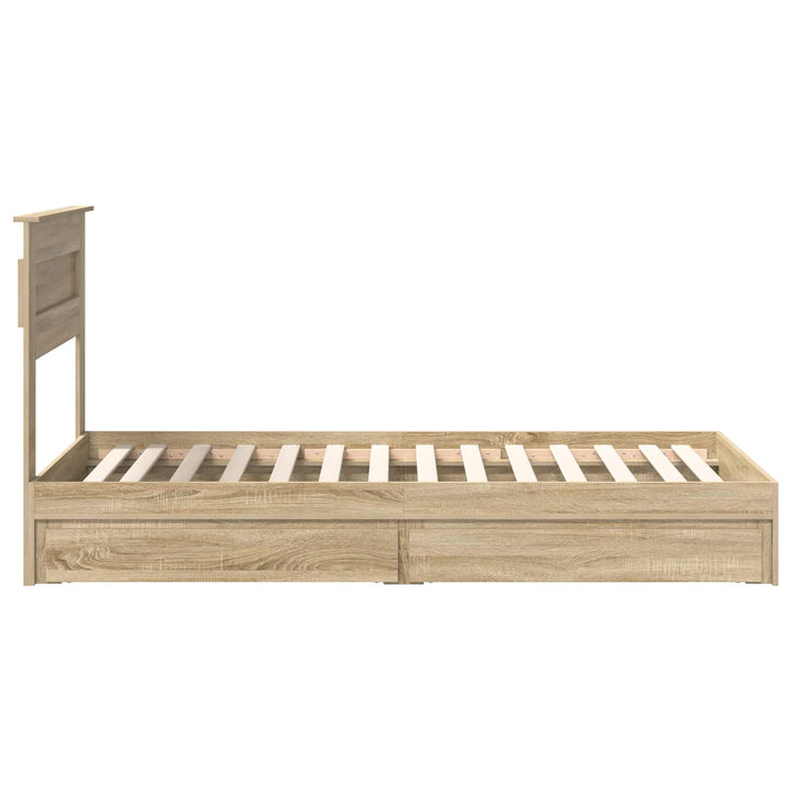 Opbevaringsseng Sonoma eg 75 x 190 cm Konstrueret træ