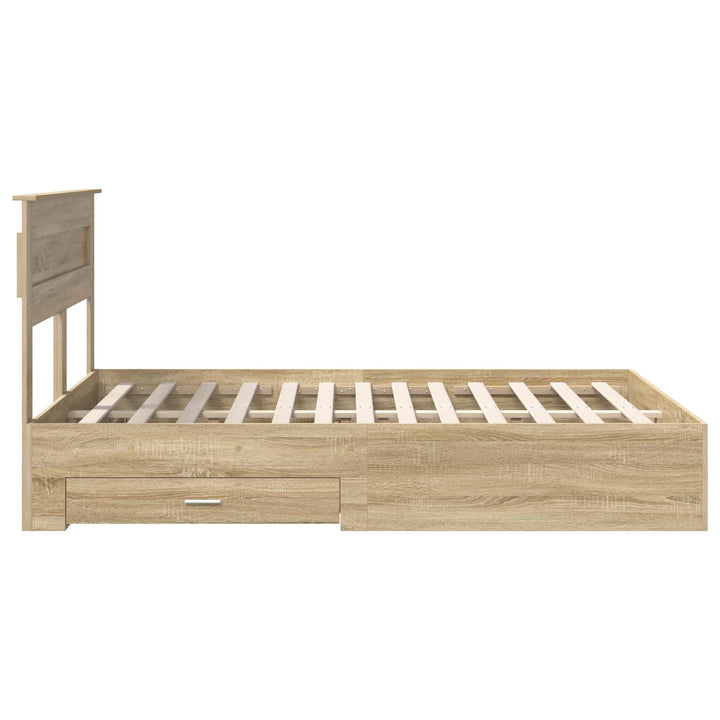 Sengestel med hovedgærde Sonoma eg 140 x 190 cm Konstrueret træ