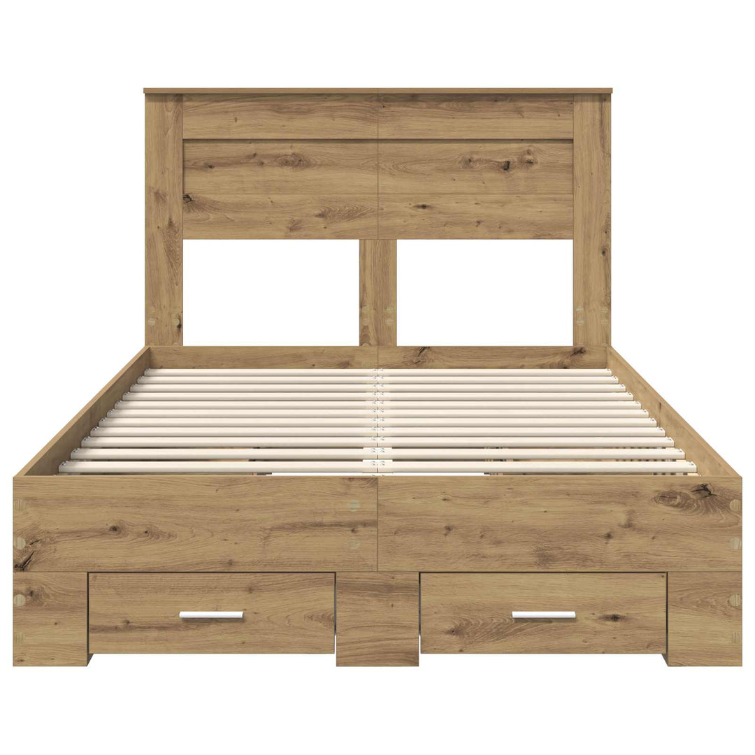 Sengestel Artisan Egetræ 120 x 190 cm Konstrueret træ