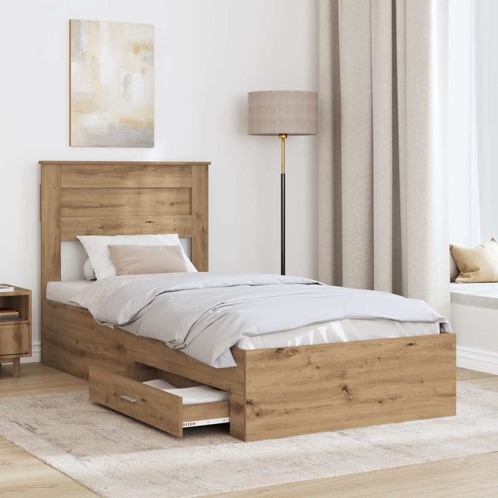Sengestel Artisan Egetræ 100 x 200 cm Konstrueret træ