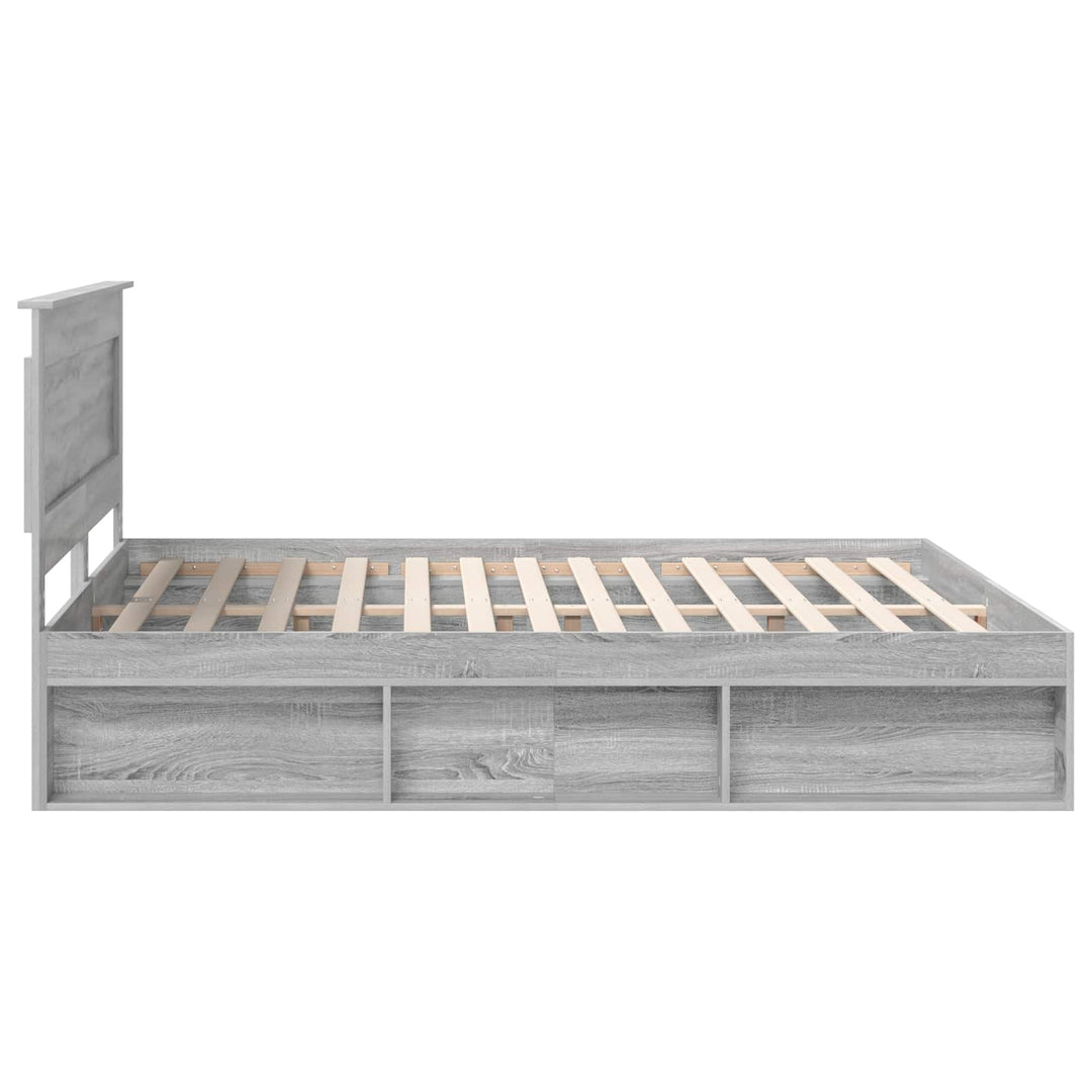 Sengestel Grå Sonoma 200 x 200 cm Massiv fyrretræ