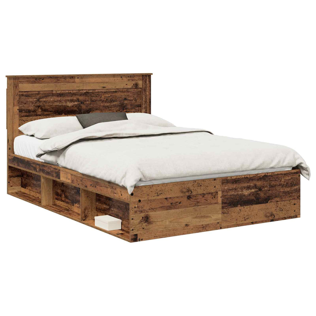 Sengestel Gammelt træ 140 x 190 cm Massiv fyrretræ